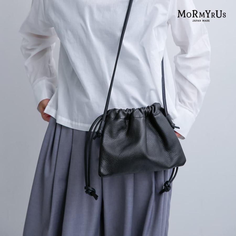 mormyrus（モルミルス） レザー 巾着 ショルダーバッグ m-154