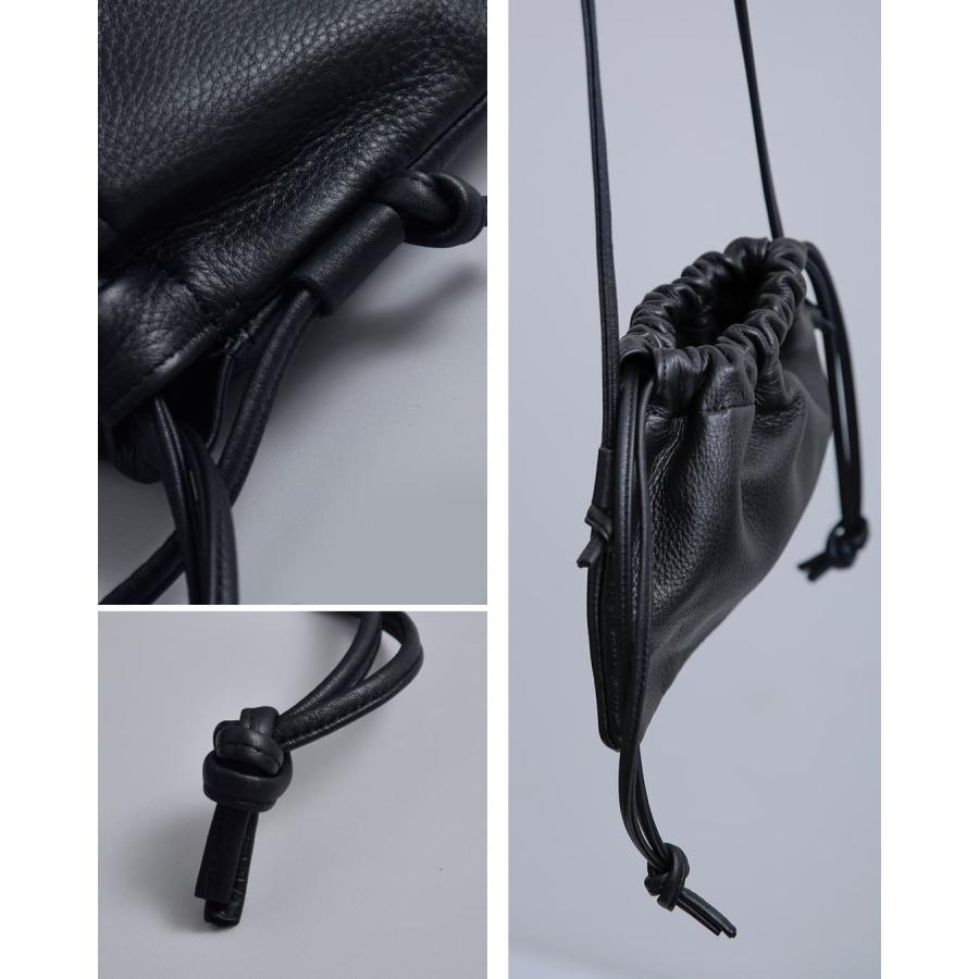 mormyrus（モルミルス） レザー 巾着 ショルダーバッグ m-154