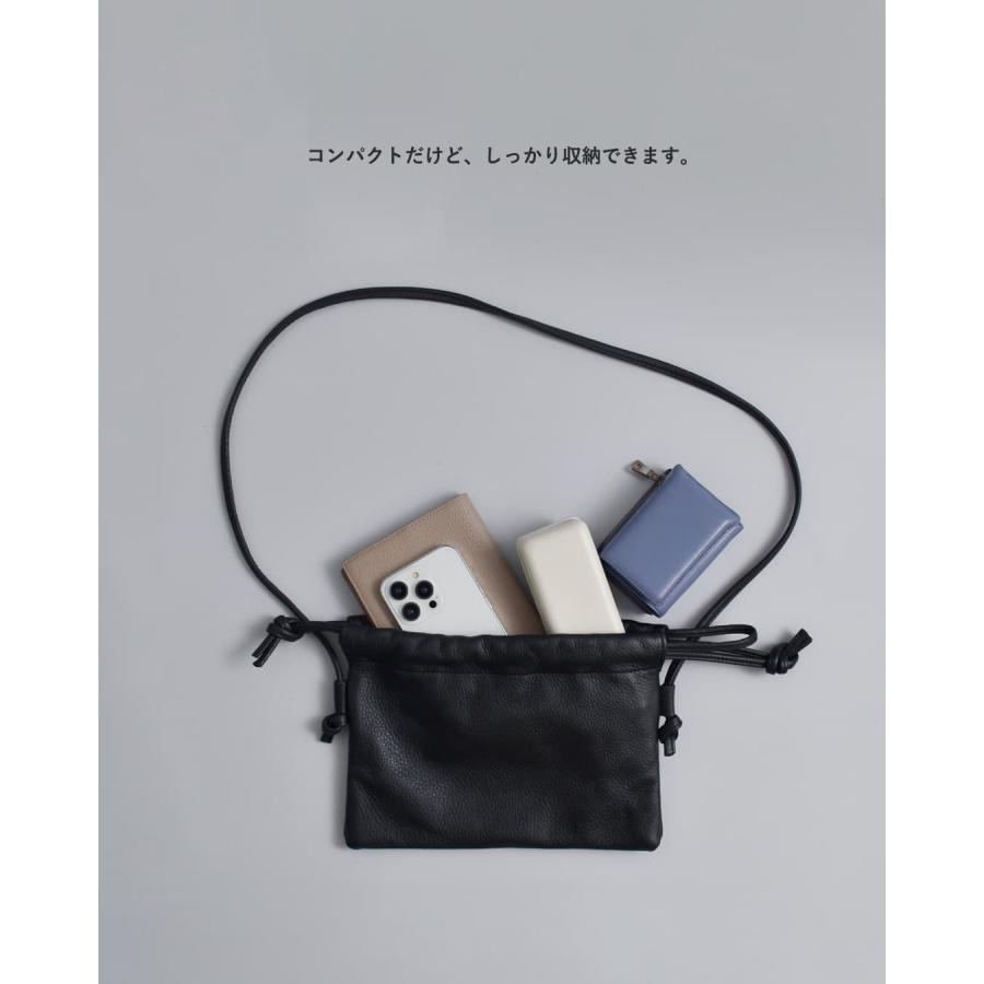 mormyrus（モルミルス） レザー 巾着 ショルダーバッグ m-154