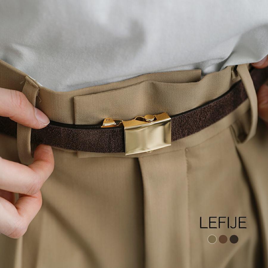 LEFIJE（レフィエ） カウスエードレザー GI ベルト Alaska m4689b