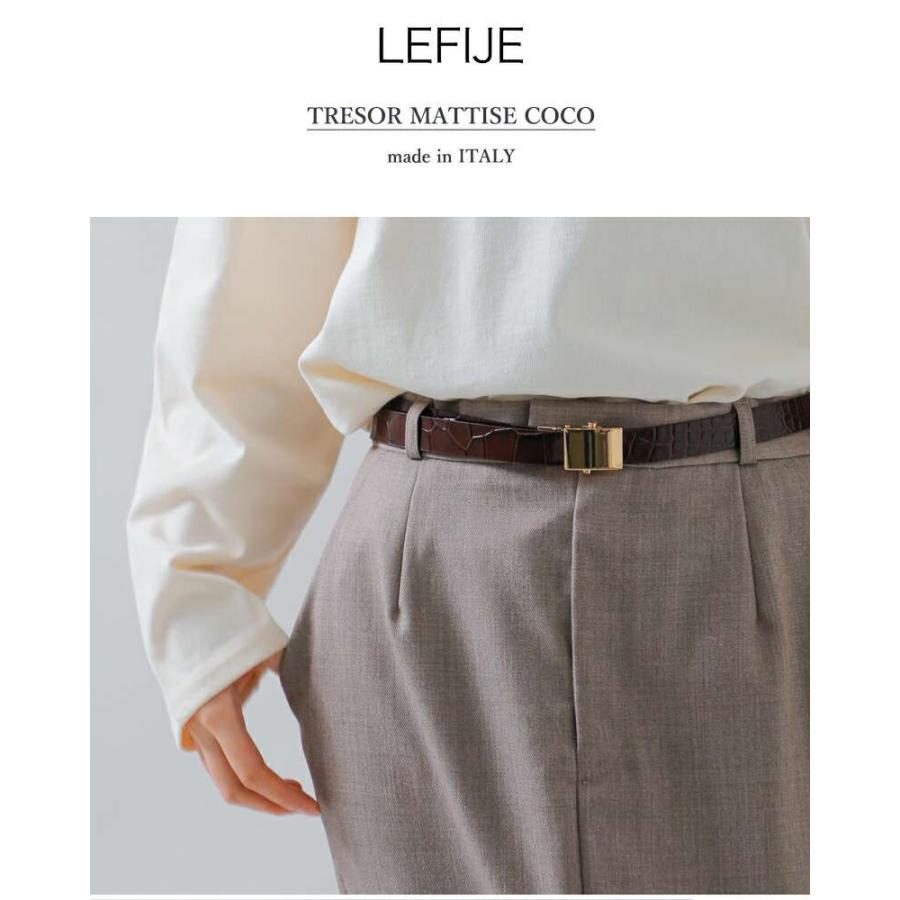 レフィエ LEFIJE スムースレザー 型押し ベルト RVS Tresor Mattise Coco m5187b-rvs レディース【クーポン対象】