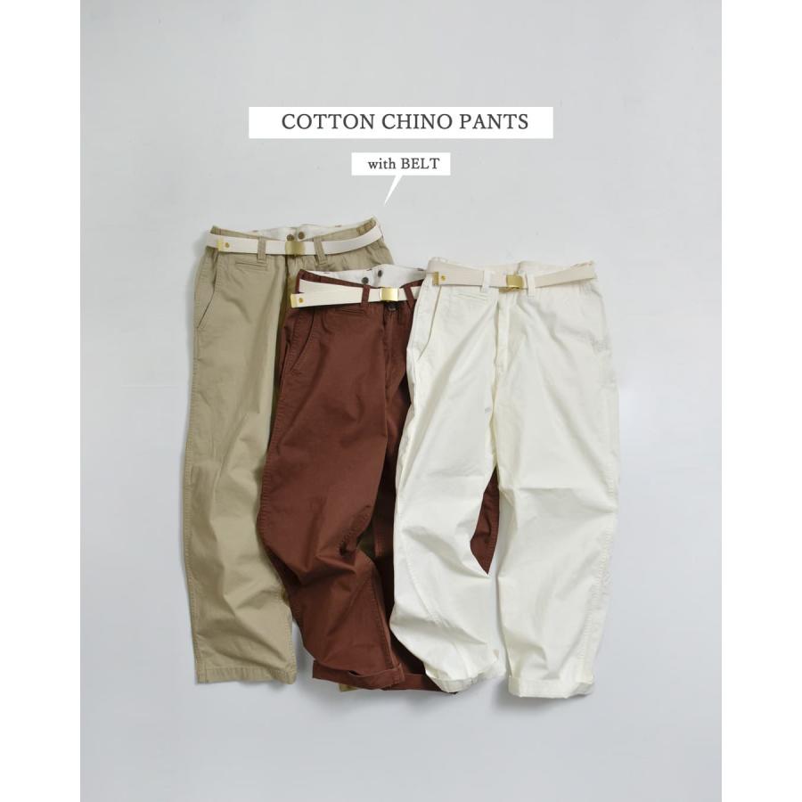 マスターアンドコー MASTER&Co. ベルト付き コットン チノパンツ mc076