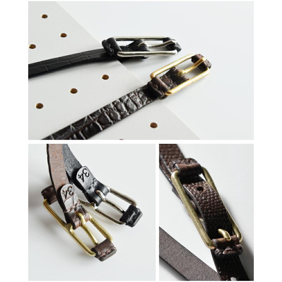 MASTER&Co（マスターアンドコー） MASTER&Co. 型押し レザー ベルト