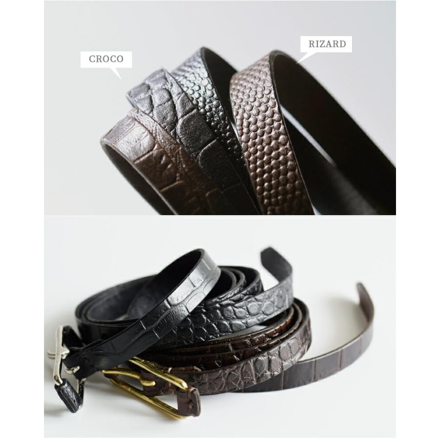 MASTER&Co（マスターアンドコー） MASTER&Co. 型押し レザー ベルト