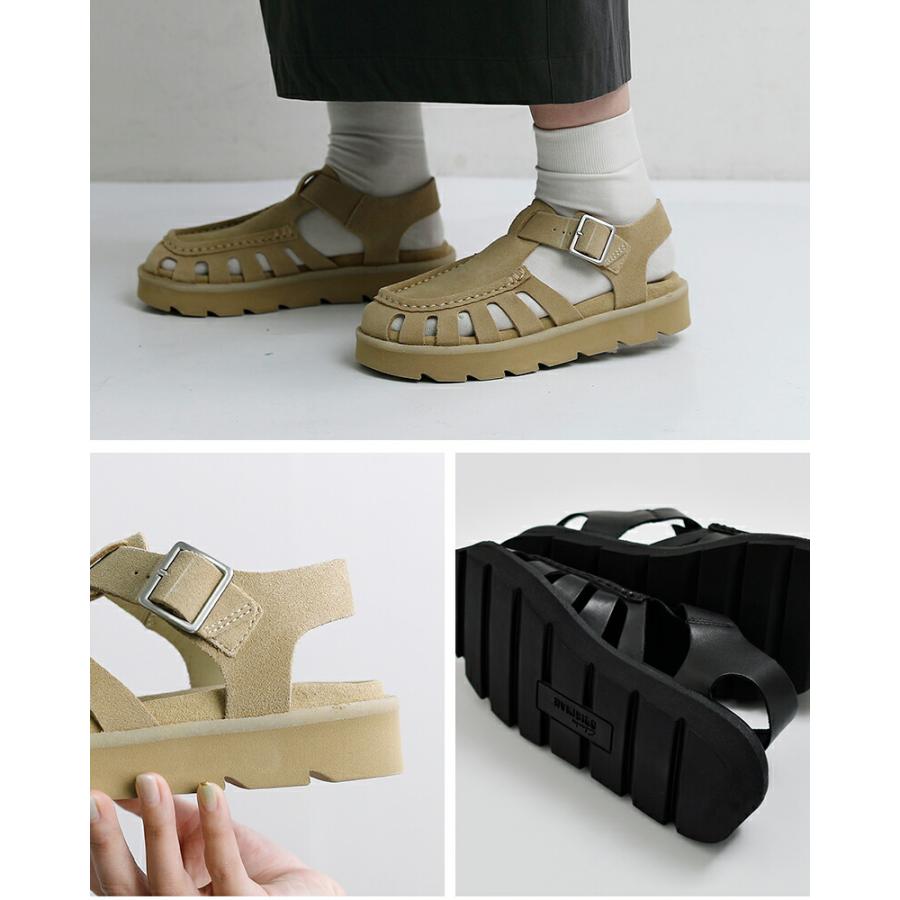 Clarks（クラークス） レザー グルカサンダル meare-buckle レディース