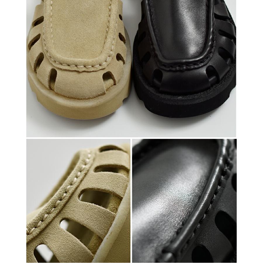 クラークス　CLARKS　ベルクロ　レザーサンダル Clarks（クラークス） サンダル Clarks/クラークス/Meare Mocc メンズ