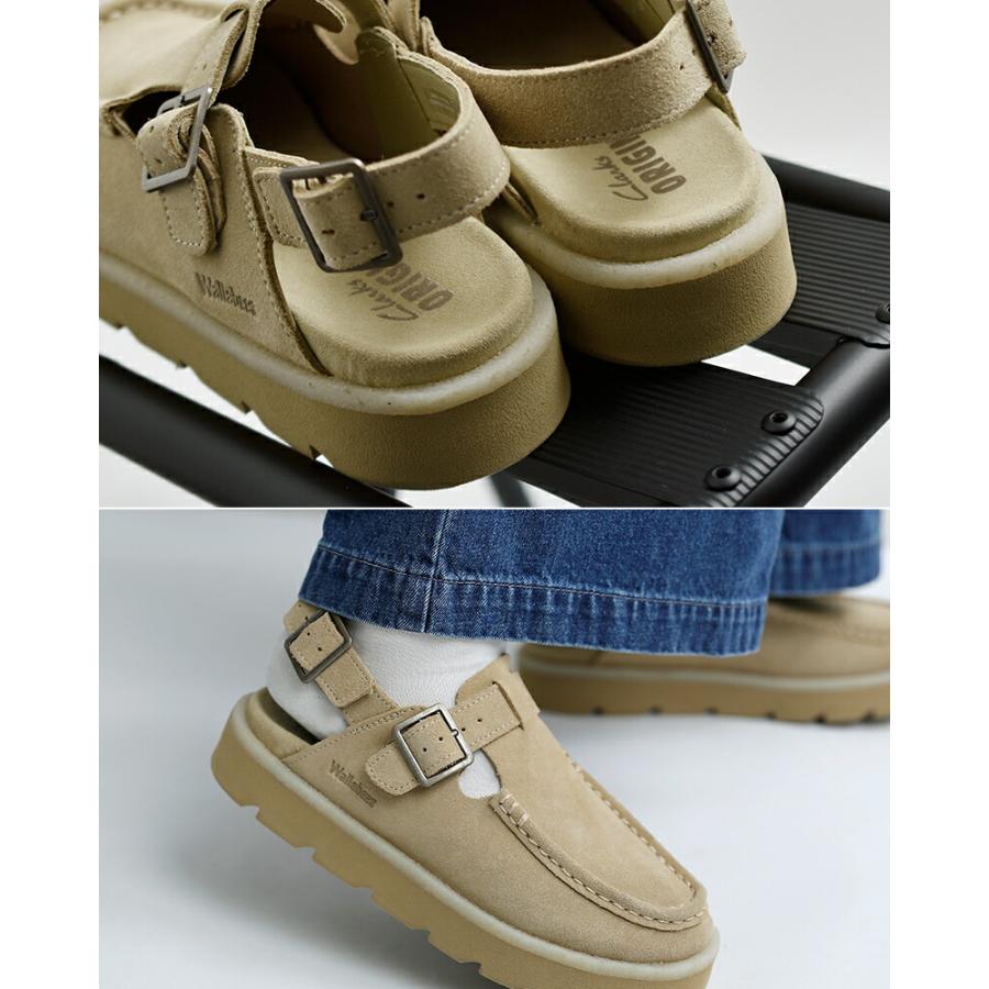 美品CLARKS ベージュ スエード カジュアルシューズ Clarks（クラークス） スエード バックベルト サンダル meare-easy