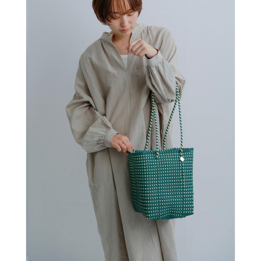 Letra メルカドバッグ バケット ミニチェック Letra（レトラ） メルカドバケットバッグ ロングハンドル ミニチェック