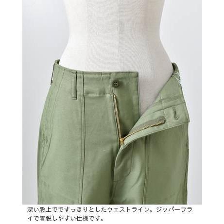 kha:ki（カーキ） ミリタリーバックサテンハイライズストレート