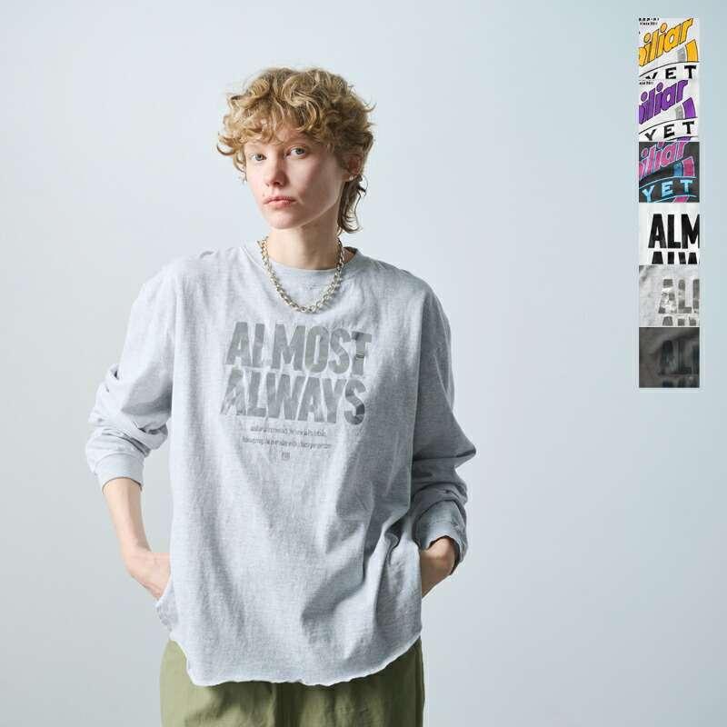 カーキ Tシャツ kha:ki  コットン プリント 長袖 Tシャツ mil25fcs3468-9  ☆☆ クーポン対象 kha:ki（カーキ） セール【30%OFF】カーキ kha;ki コットン プリント