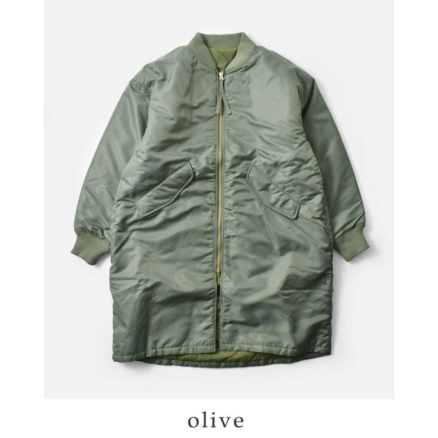 kha:ki カーキ ミリタリー ロング MA-1 ジャケット LONG mil25fjk3241