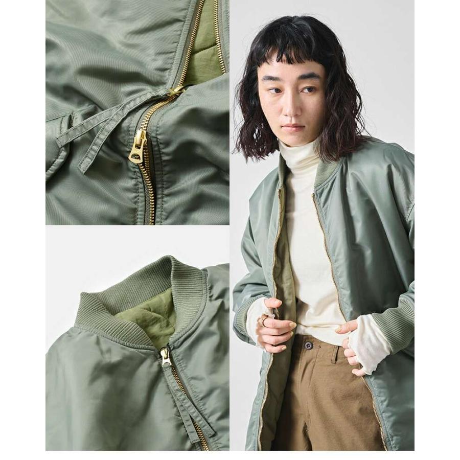 kha:ki（カーキ） ミリタリー ロング MA-1 ジャケット LONG MA-1