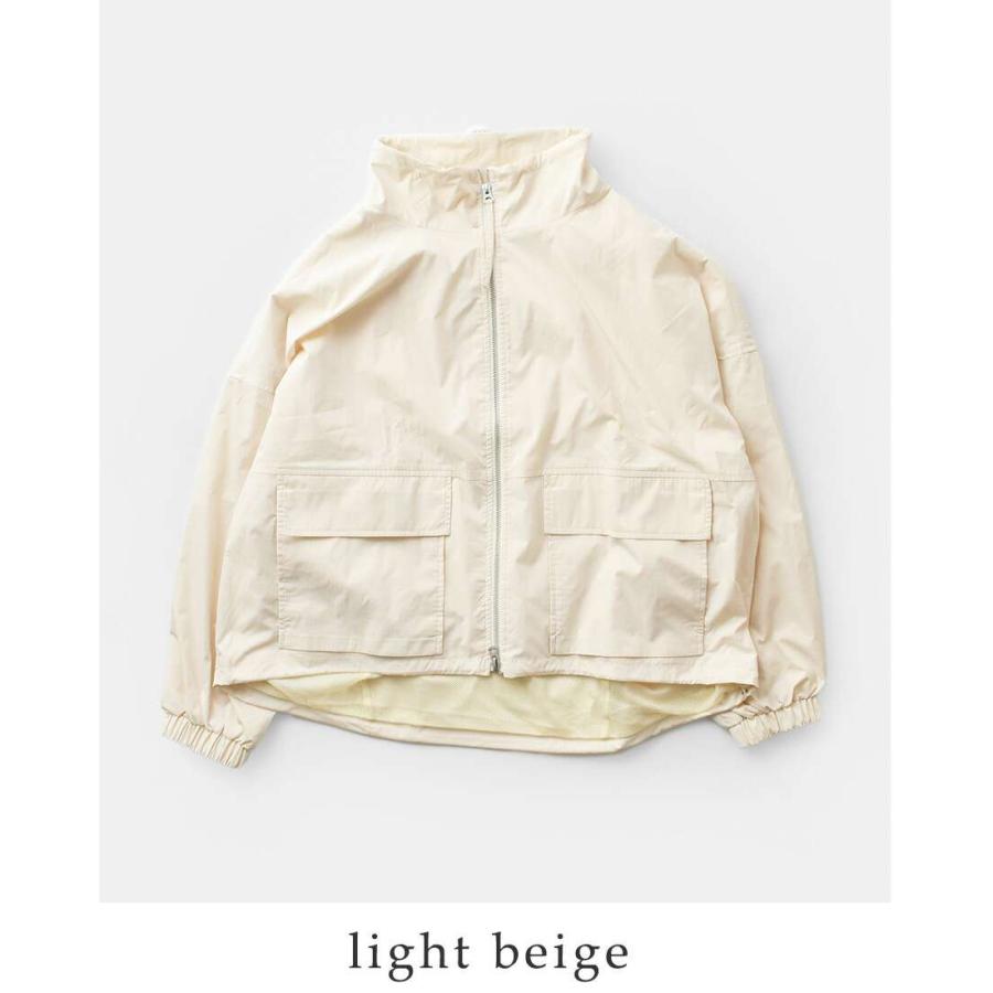 kha:ki カーキ kha;ki ライト リップストップ スタンドカラー