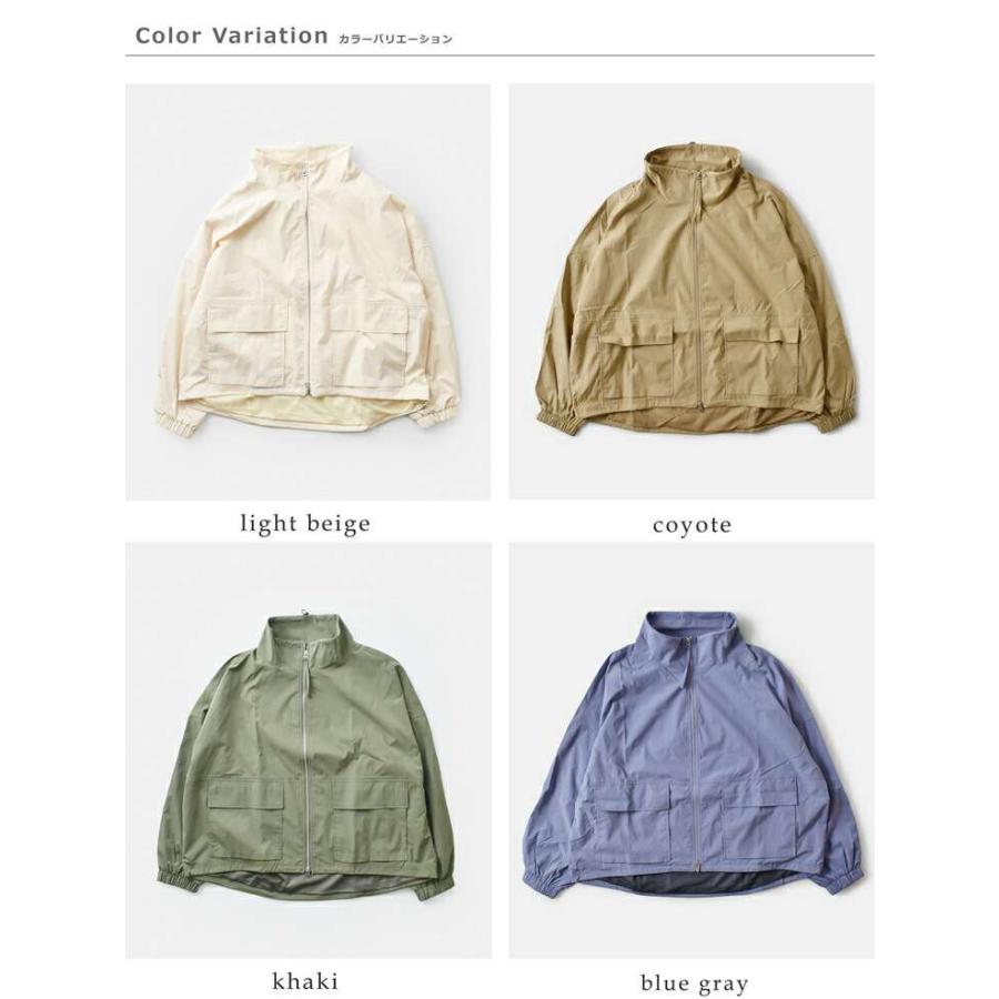 kha:ki（カーキ） ライト リップストップ スタンドカラー ジップアップ