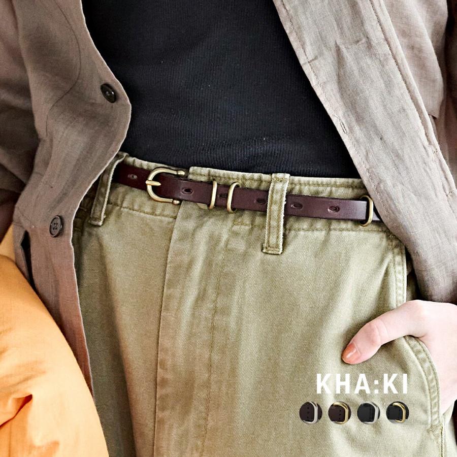 KOSHI-LUCK ONE BELT ワンベルト新品 kha:ki（カーキ） カウレザー ナローベルト NARROW NATO BELT