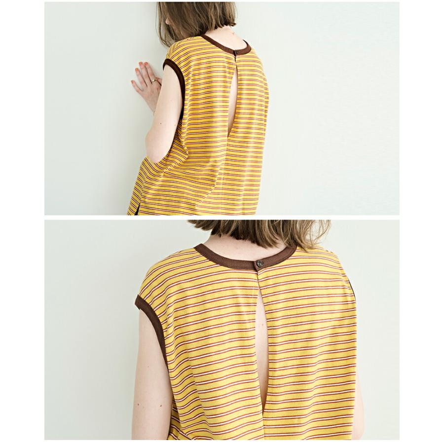 カーキ kha:ki コットンマルチボーダー 前後2way ノースリーブ カットソー MULTI STRIPED SLEEVELESS TOP mil26hcs3482 レディース 2026ss新作【クーポン対象】_14