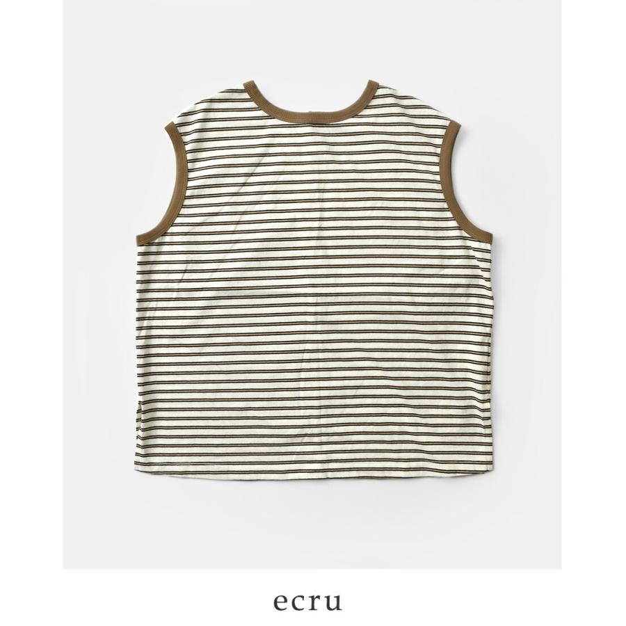 カーキ kha:ki コットンマルチボーダー 前後2way ノースリーブ カットソー MULTI STRIPED SLEEVELESS TOP mil26hcs3482 レディース 2026ss新作【クーポン対象】_18