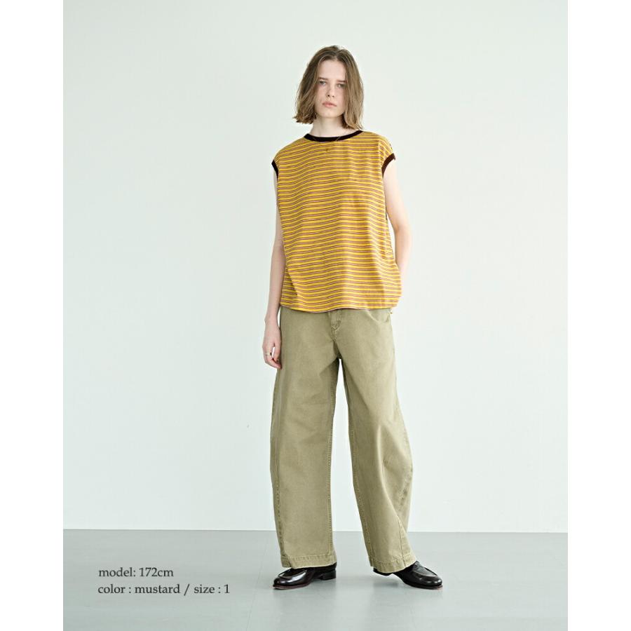 カーキ kha:ki コットンマルチボーダー 前後2way ノースリーブ カットソー MULTI STRIPED SLEEVELESS TOP mil26hcs3482 レディース 2026ss新作【クーポン対象】_5