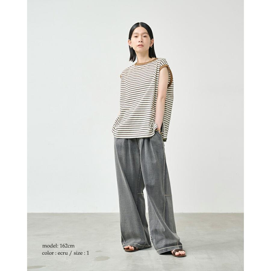 カーキ kha:ki コットンマルチボーダー 前後2way ノースリーブ カットソー MULTI STRIPED SLEEVELESS TOP mil26hcs3482 レディース 2026ss新作【クーポン対象】_6