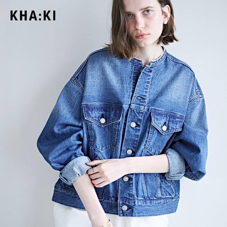 kha:ki（カーキ） カット オフ カラー デニム ジャケット CUT OFF
