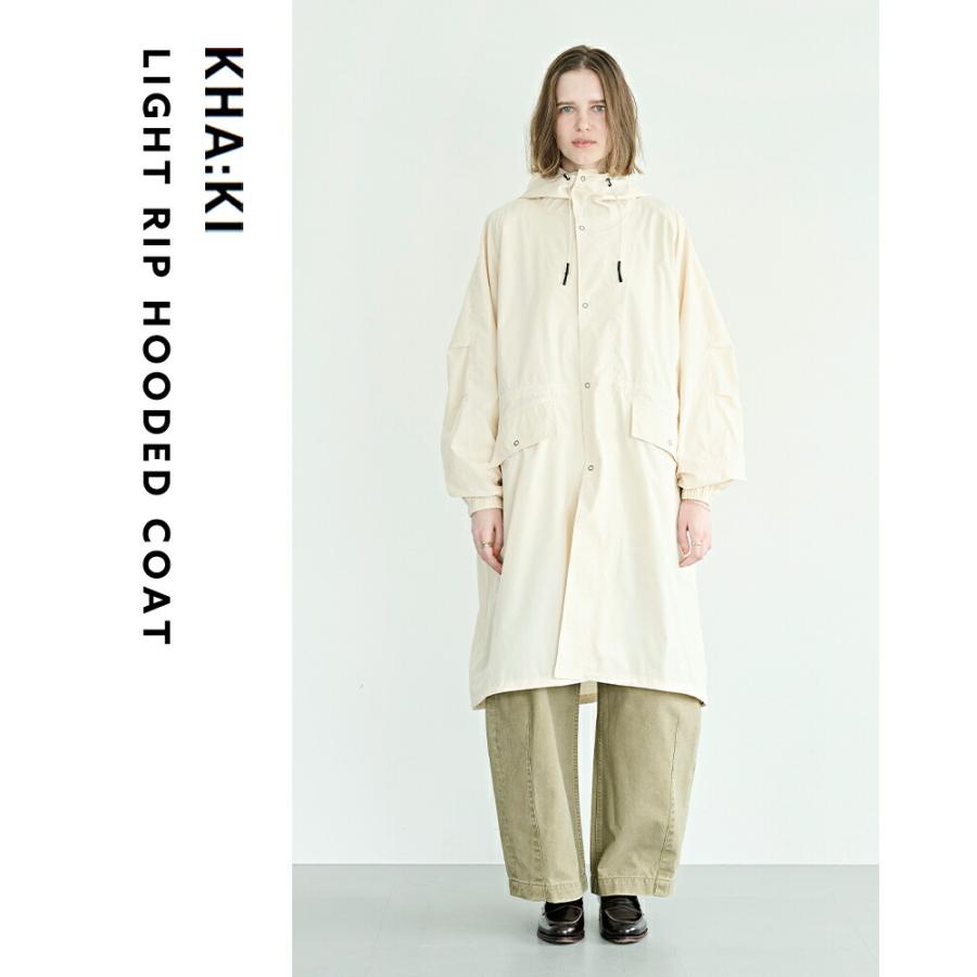 カーキ kha:ki ライトリップストップ フーデッドコート LIGHT RIP HOODED COAT mil26hjk3246 レディース | kha:ki | 11