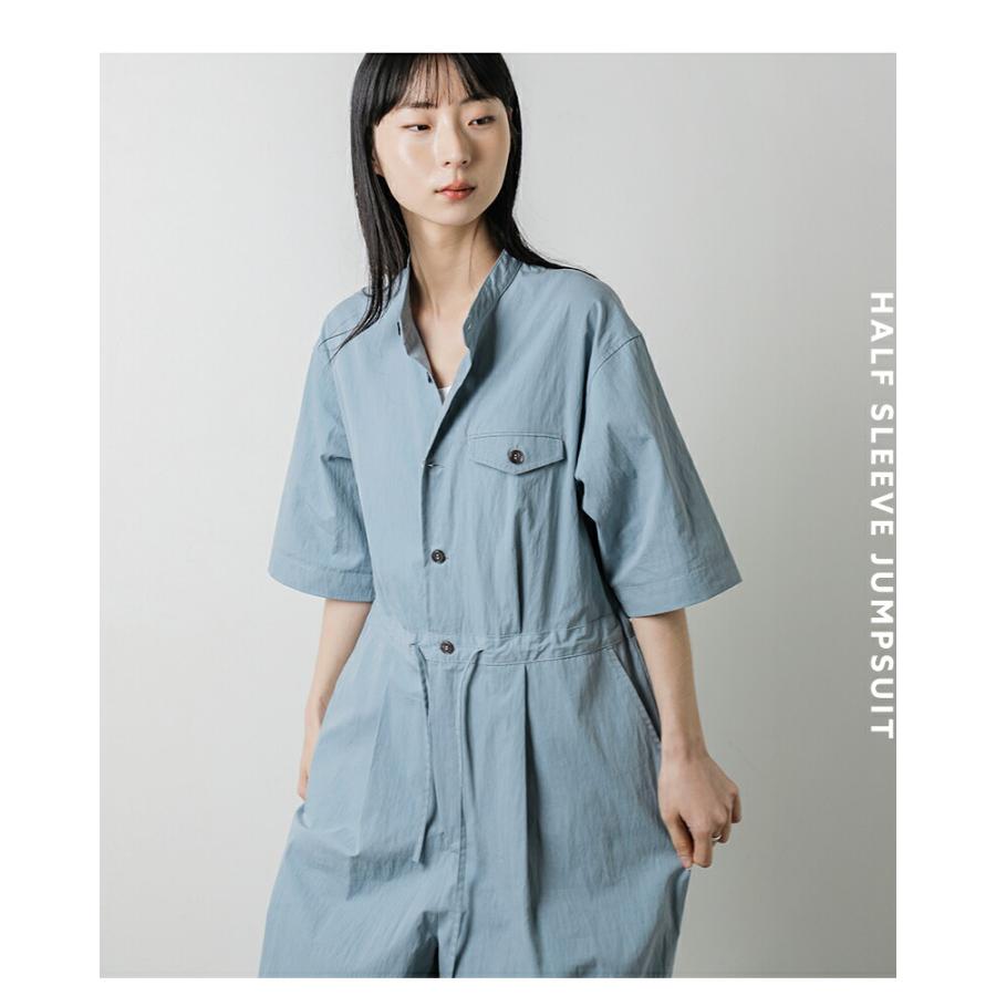 kha:ki（カーキ） ライトウェザー ハーフスリーブ ジャンプスーツ HALF