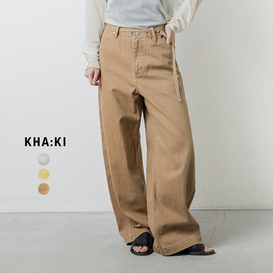 kha:ki（カーキ） フェードカラーデニム ウエストベルテッド
