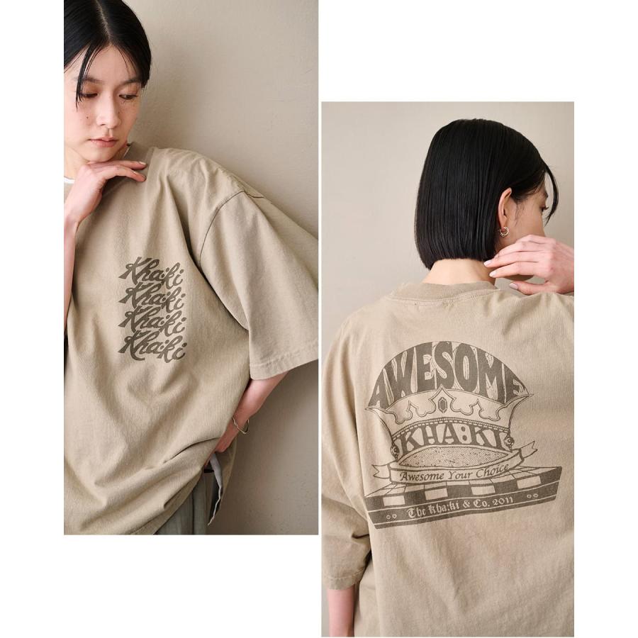 kha:ki（カーキ） プリント ワイド Tシャツ WIDE TEE mil26scs3498-9 