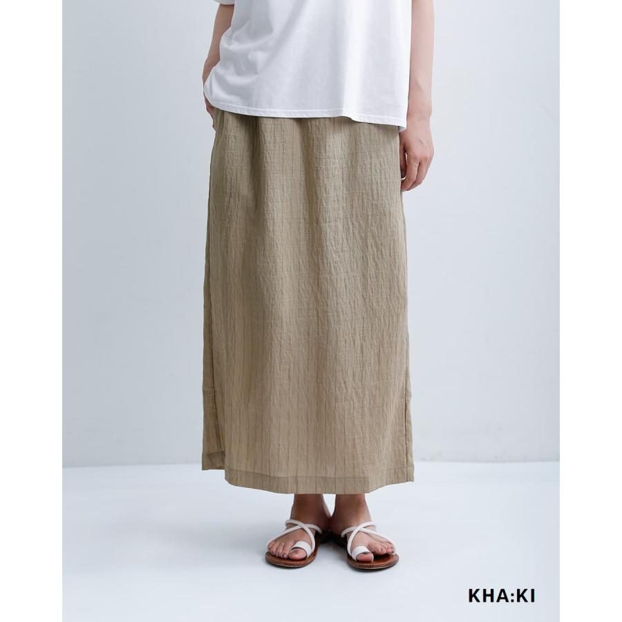 kha:ki（カーキ） フォイル プリント ストライプ スカート FOIL PRINT