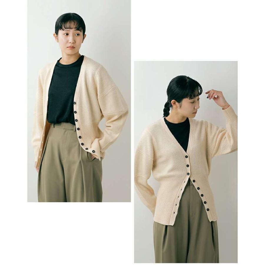 MANON マノン  スイッチスリーブ Vネック カーディガン “SWITCH SLEEVE V NECK CARDIGAN” mnn-kt-043-yo 2025aw新作 レディース ☆☆ クーポン対象 MANON（マノン） セール【50%OFF】マノン スイッチスリーブ Vネック