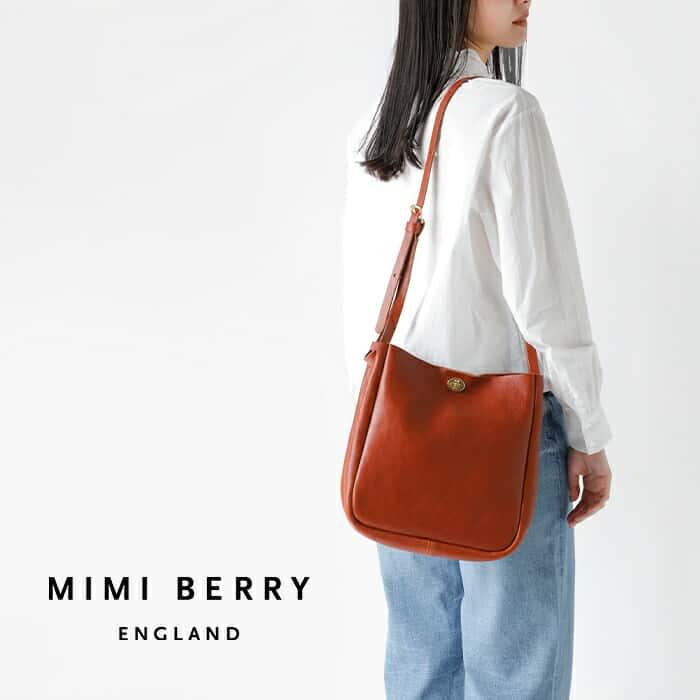 Mimi ミミ レザー ターンロック バケット ショルダーバッグ
