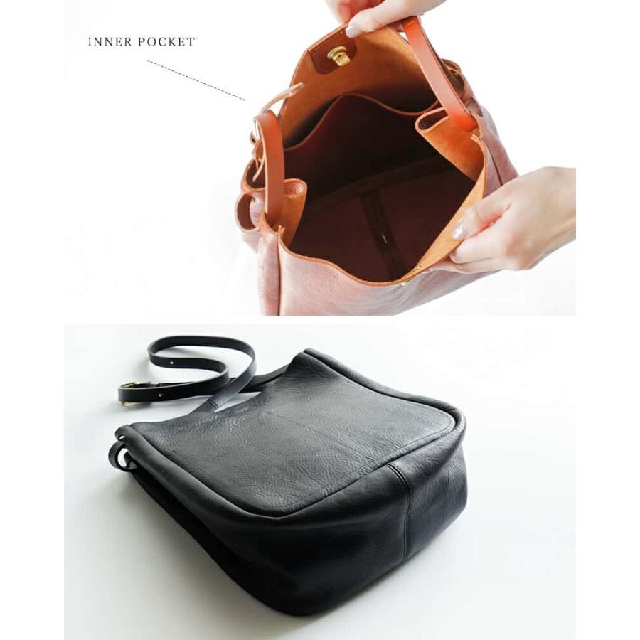 バッグ Mimimimi Mimi ミミ レザー ターンロック バケット ショルダーバッグ