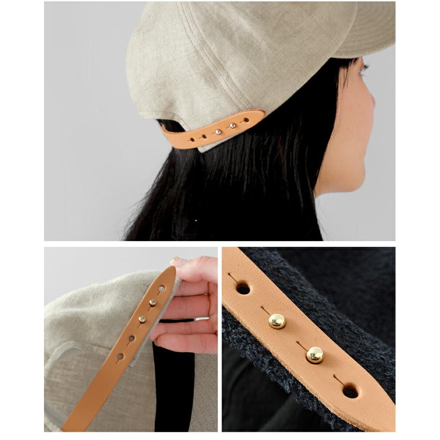 Nine Tailor（ナインテイラー） レザーベルト 6パネル キャップ 帽子