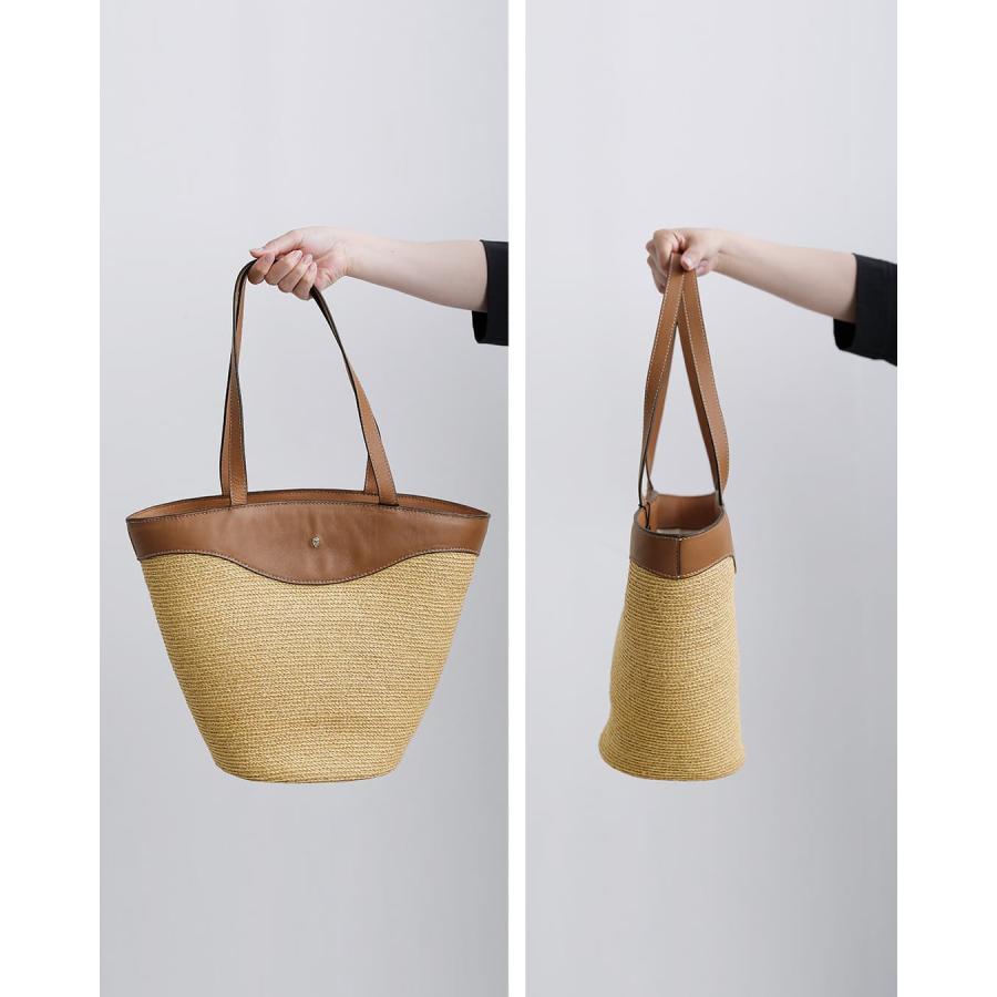 ヘレンカミンスキー HELEN KAMINSKI ラフィアブレード トートバッグ Nadee Raffia Braid Tote nadee-tote レディース 春夏 2026ss新作の画像