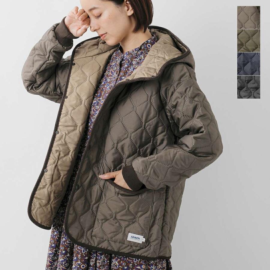 ARMEN アーメン ヒートキルト オーバーサイズ フーデッド ジャケット