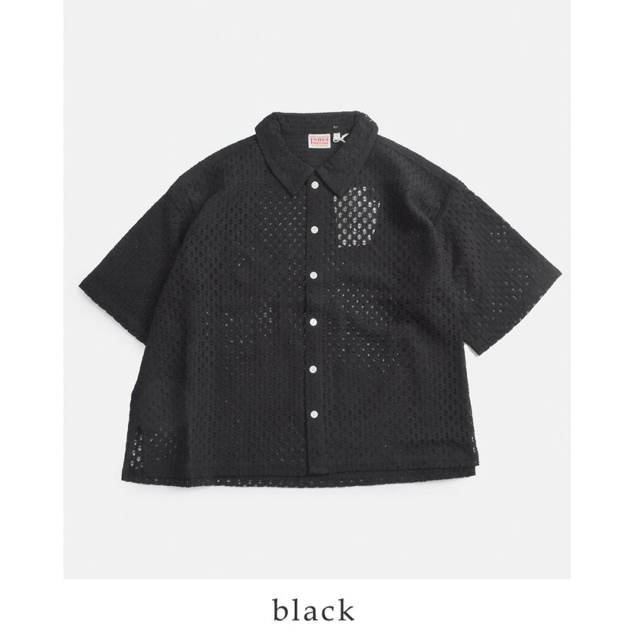 インディアインダストリー INDIA INDUSTRY 半袖 シャツ 1 黒 INDIA INDUSTRY [インディアインダストリー] SHORT SLEEVE SHIRT