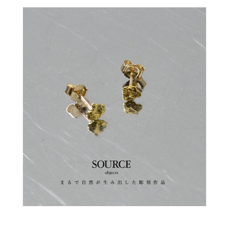SOURCE ソウス ゴールドナゲットピアスGold Nugget Earrings ng