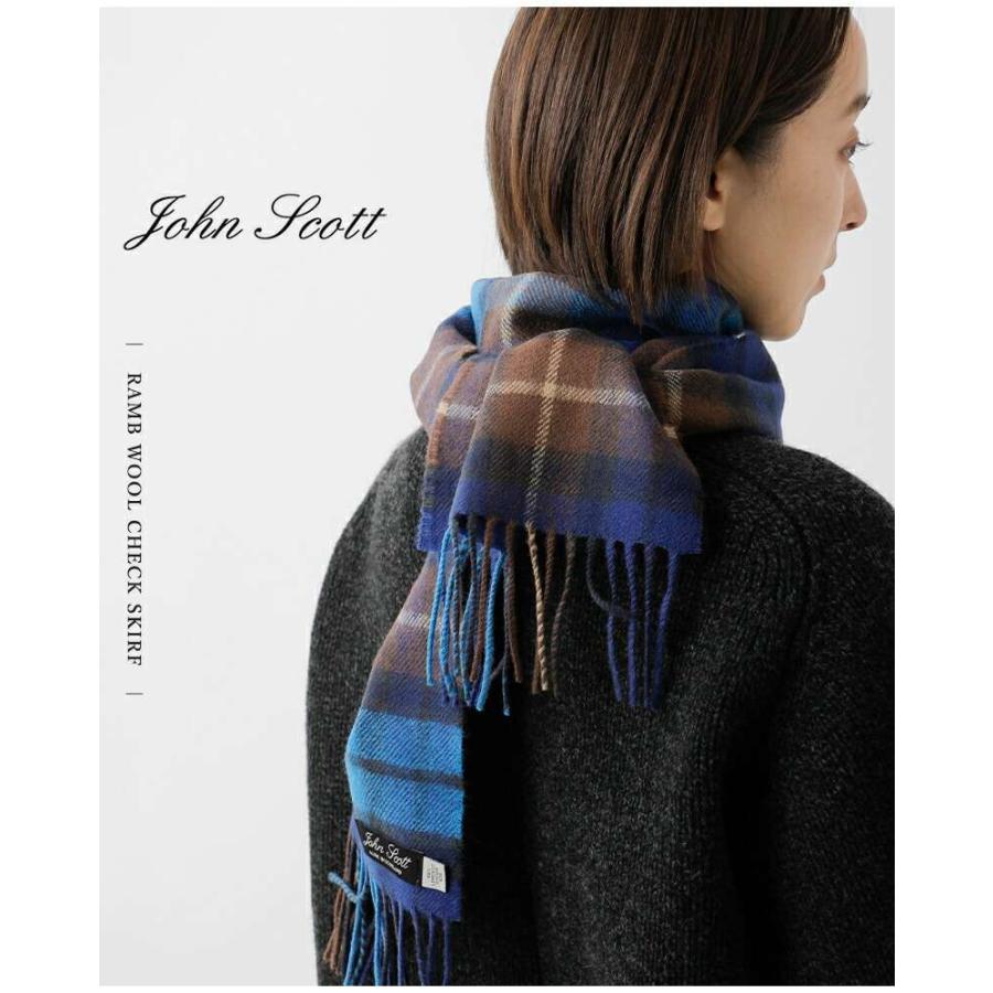 レア美品 ✨ヒステリックグラマー ジョンスコットマフラー ウール ヒスガール John Scott（ジョンスコット） ラムウール チェック スカーフ マフラー