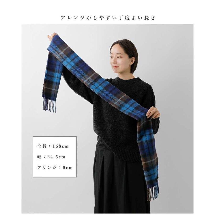 John Scott（ジョンスコット） ラムウール チェック スカーフ マフラー