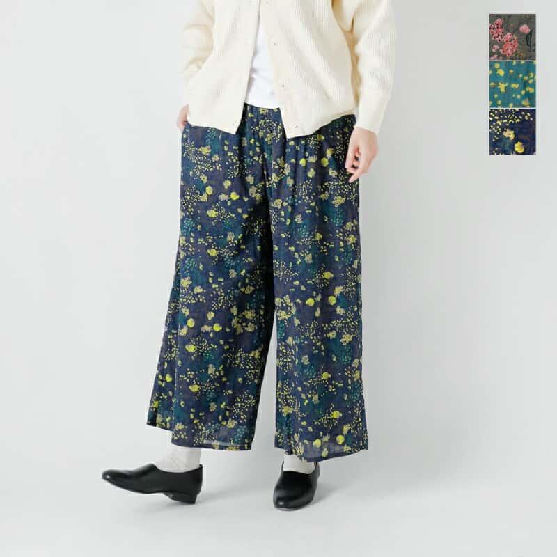 30%OFF】SOIL ソイル aranciato別注 コットン フラワープリント ワイド