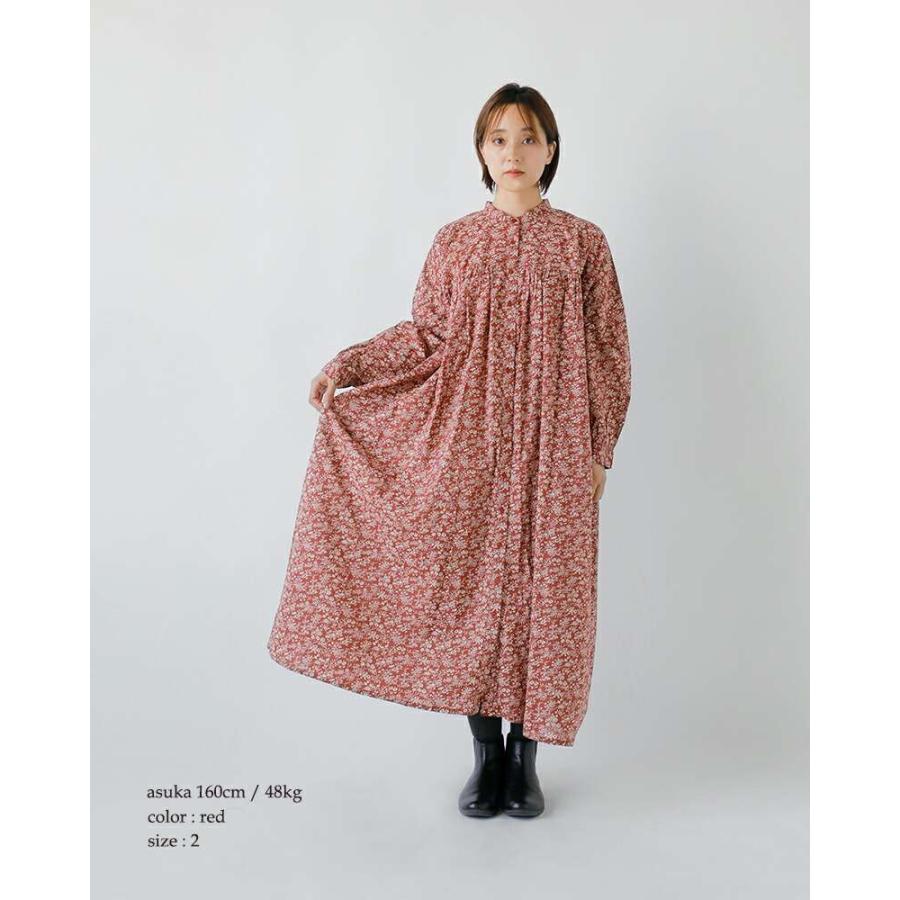 SOIL / シャツワンピース/--/コットン/マルチカラー/総柄 SOIL（ソイル） コットン スラブ スモールフラワープリント バンド