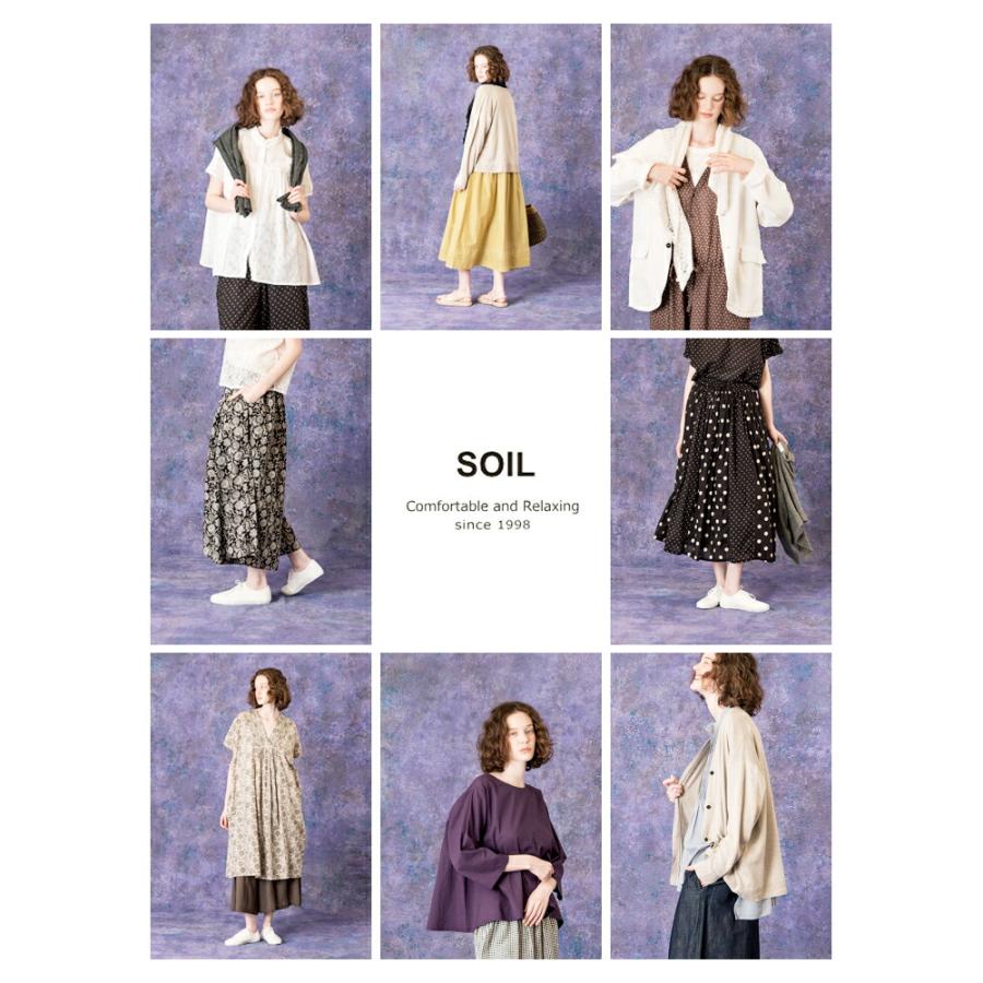 ソイル SOIL  コットンボイル スモールフラワープリント バックオープン スタンドカラー シャツ nsl26032 レディース  春夏 2026ss新作の画像