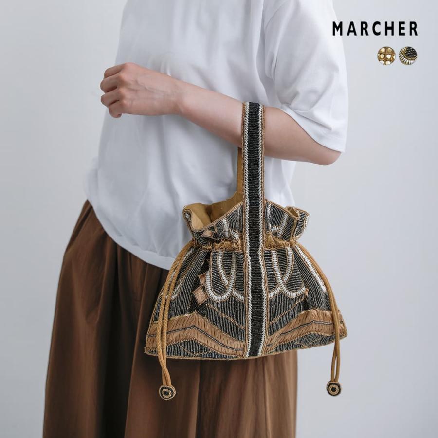 MARCHER（マルシェ） ガラスビーズ ワンハンドル バッグ onehandle-bag