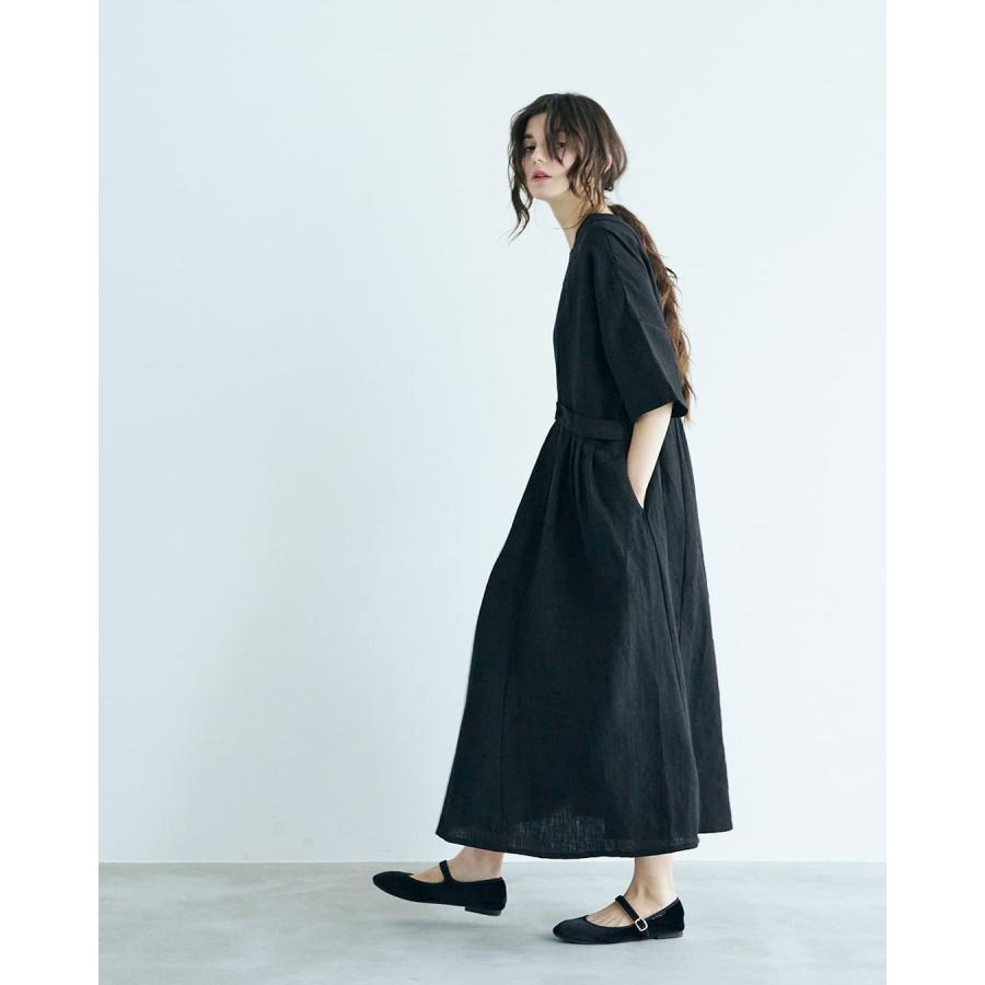 MAGALI 袖9分丈　羽織り　黒　コットン100% 美品 MAGALI（マガリ） コットンリネンブレイド ハイカウント コルトレイク