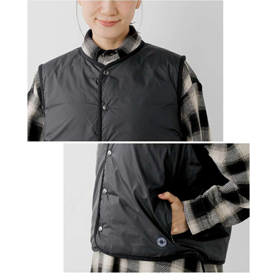 【極美品】ORCIVAL オーシバル ライトダウンベスト インナーダウン 黒1 ORCIVAL（オーシバル） オーチバル ライトダウン ラウンドネック