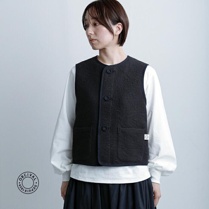 ORCIVAL（オーシバル） オーチバル ジャガード トリム ノーカラー