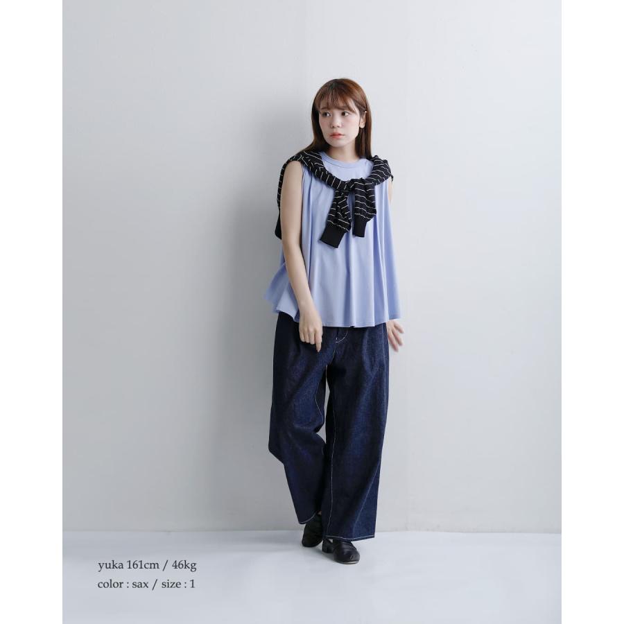 オーチバル ORCIVAL オーシバル コットン天竺 Aライン ノースリーブ カットソー or-c0533oej レディース 春夏海外出荷不可 2026ss新作の画像
