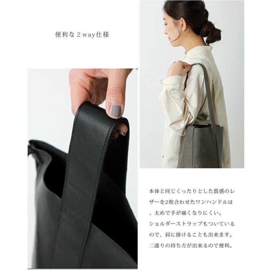 yucchino ユッキーノ レザーハンドショルダーバケツバッグ OTONA eco-bag BUCKET｜aranciato｜08