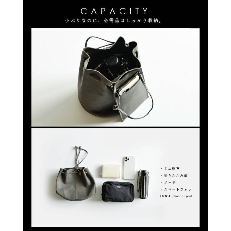 yucchino（ユッキーノ） レザー 巾着バッグ OTONA eco-bag petit otona