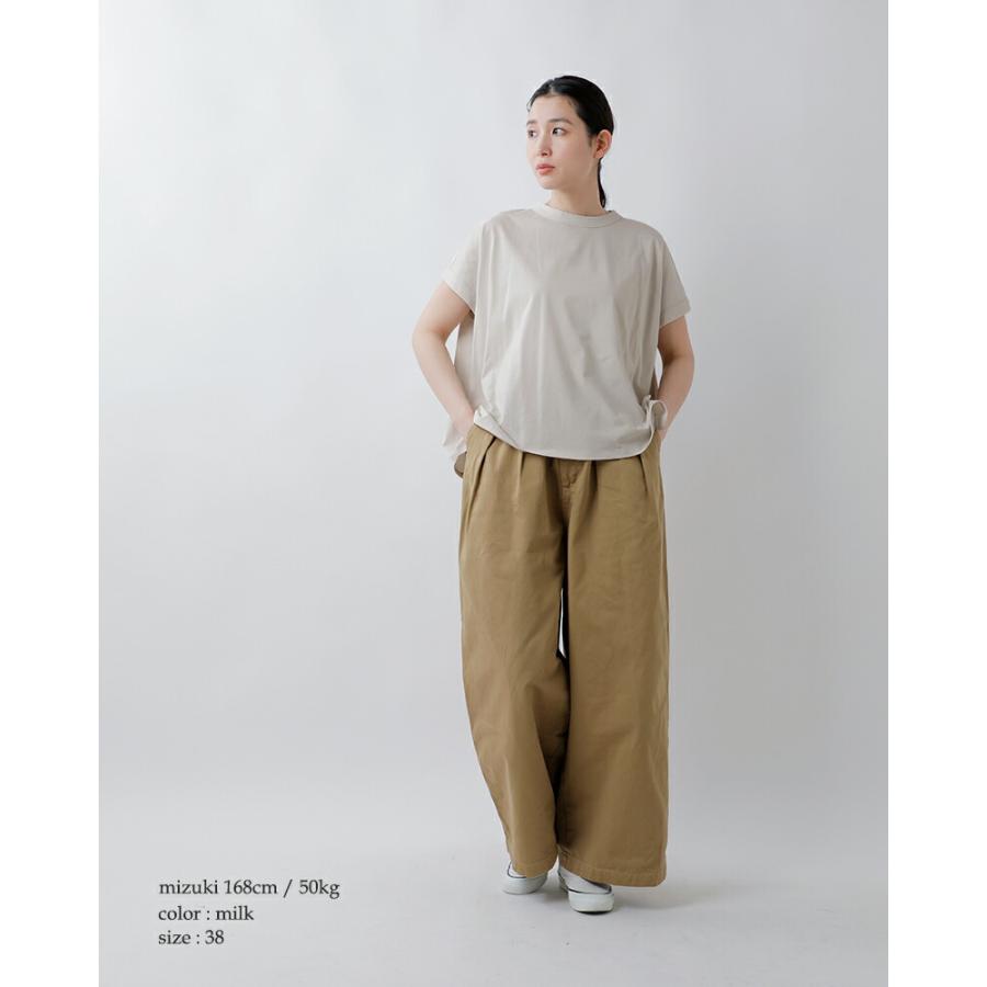 ヌーベル ドゥ パラディ NOUVELLES DU PARADIS  トロワ天竺 フレンチ ワイド Tシャツ pc21201a レディース  春夏 2026ss新作の画像